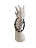 Bracelet homme jaspe dalmatien et onyx mat