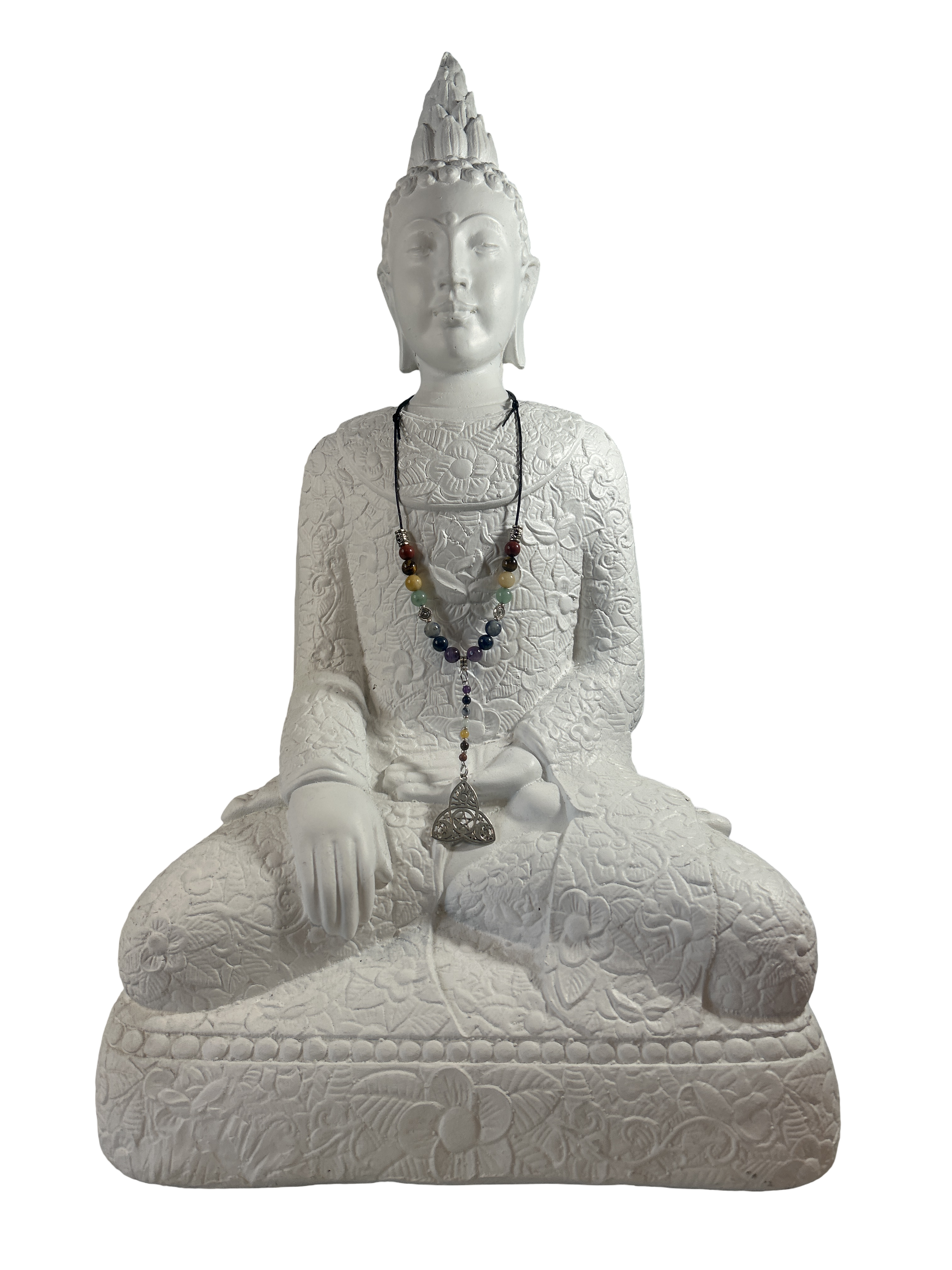 7 chakras collier argent ajustable