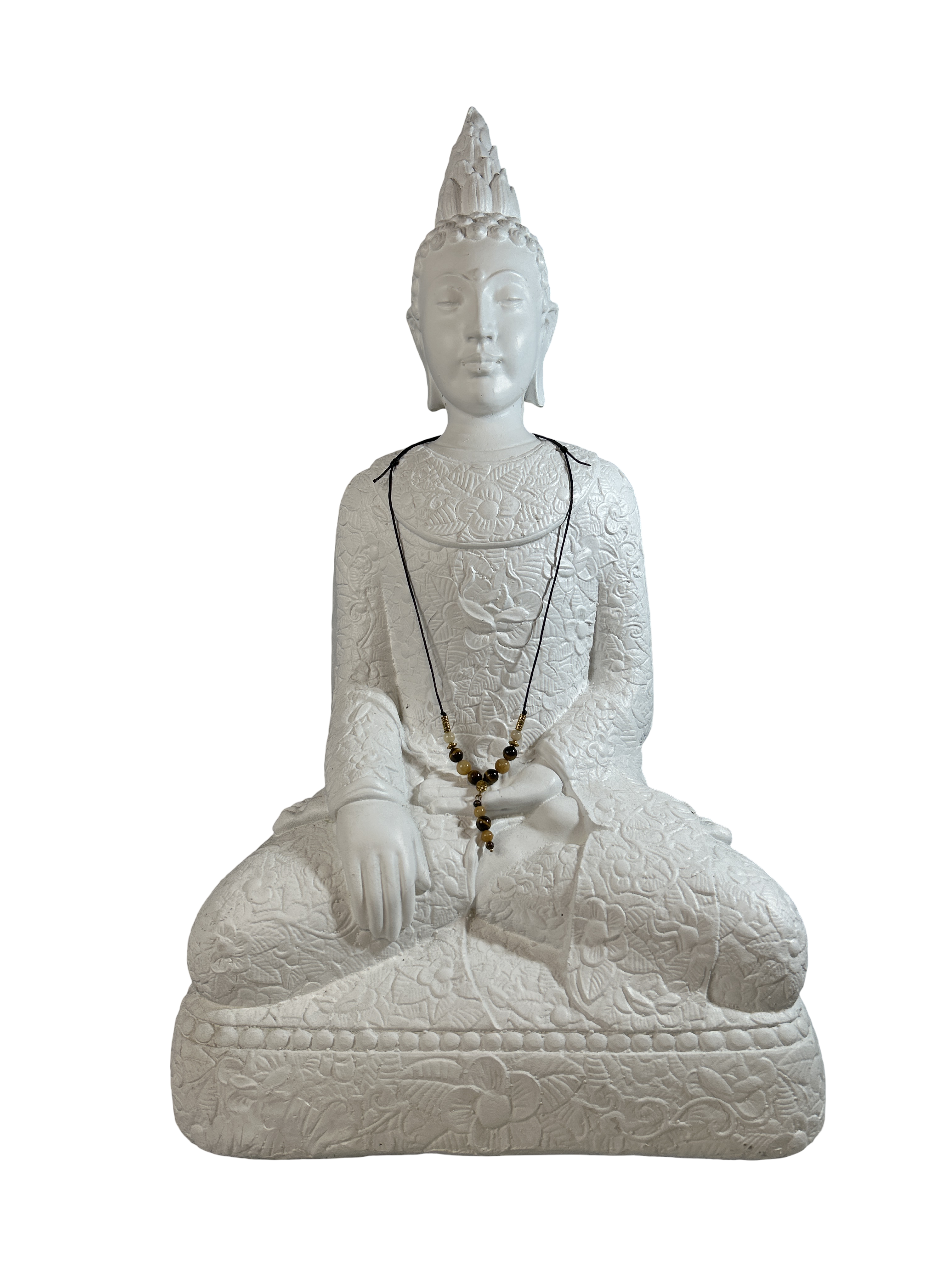 Collier ajustable œil de tigre et topaze