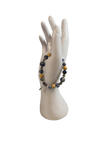 Bracelet jaspe à pois bleus