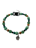 Collier chien fil élastique 12 pouces aventurine verte