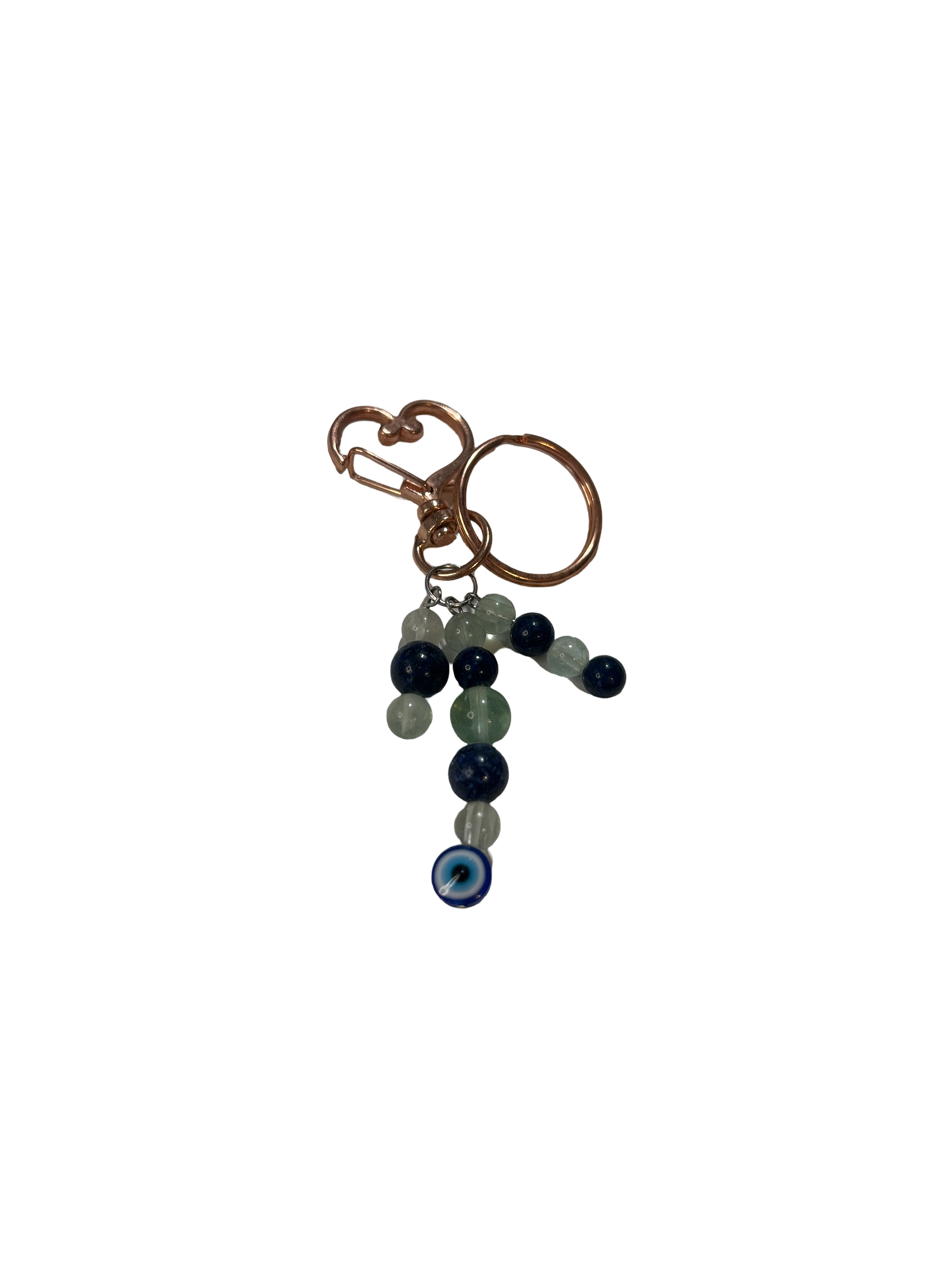 Porte clé fluorite et lapis lazuli