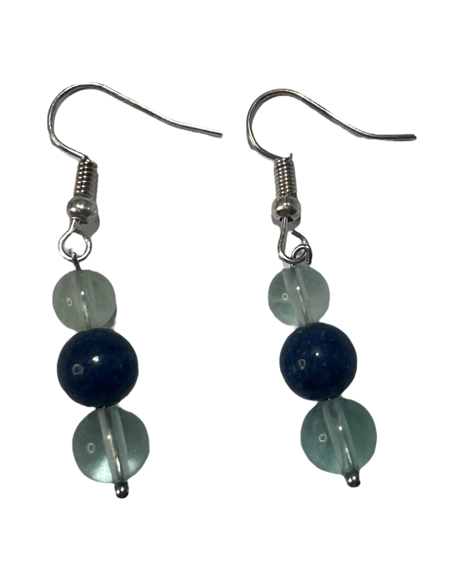 Boucle d’oreille fluorite et lapis lazuli