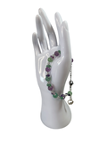 Bracelet tressé aventurine verte et fluorite