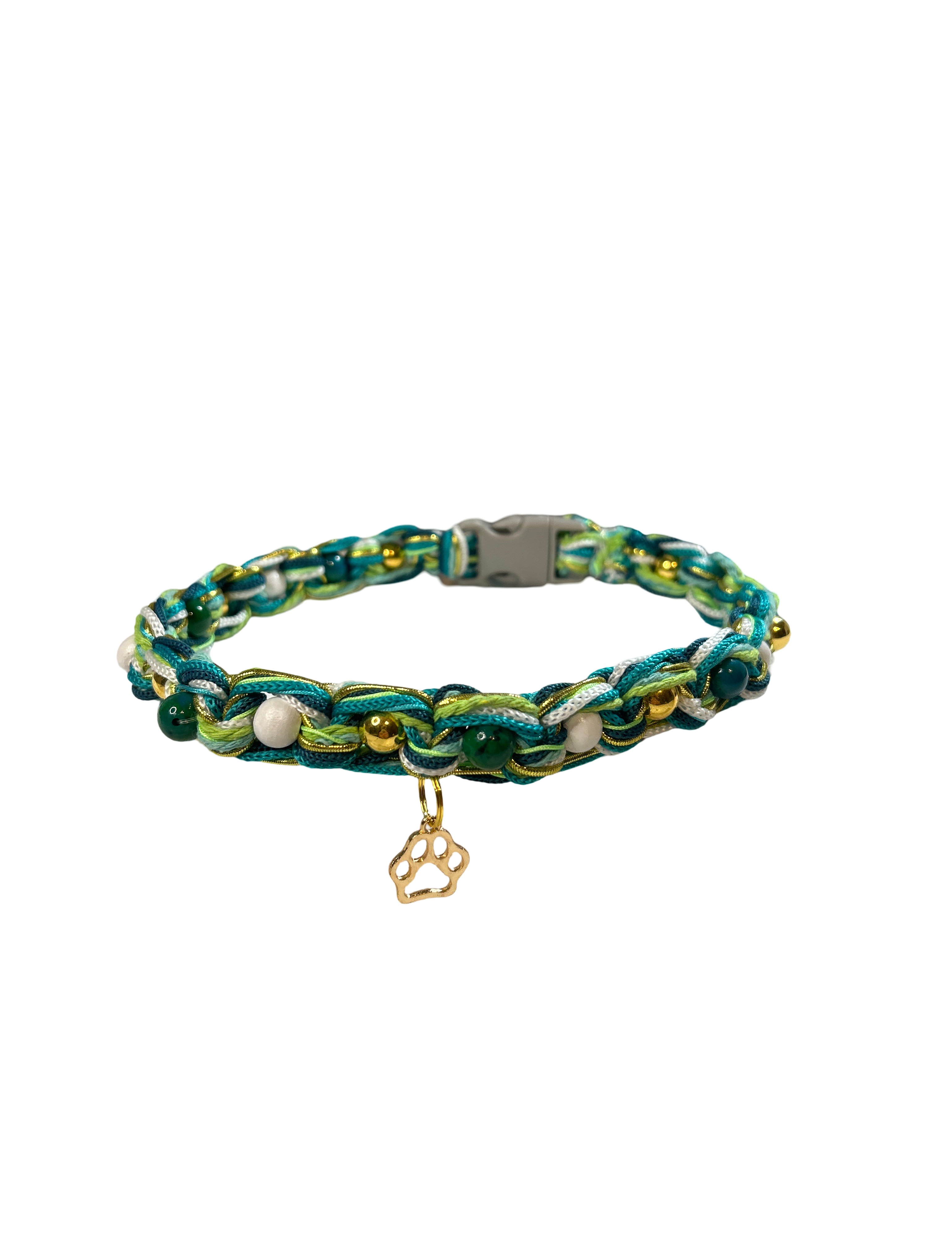 Collier tressé chien 18 pouces Chrysocolle