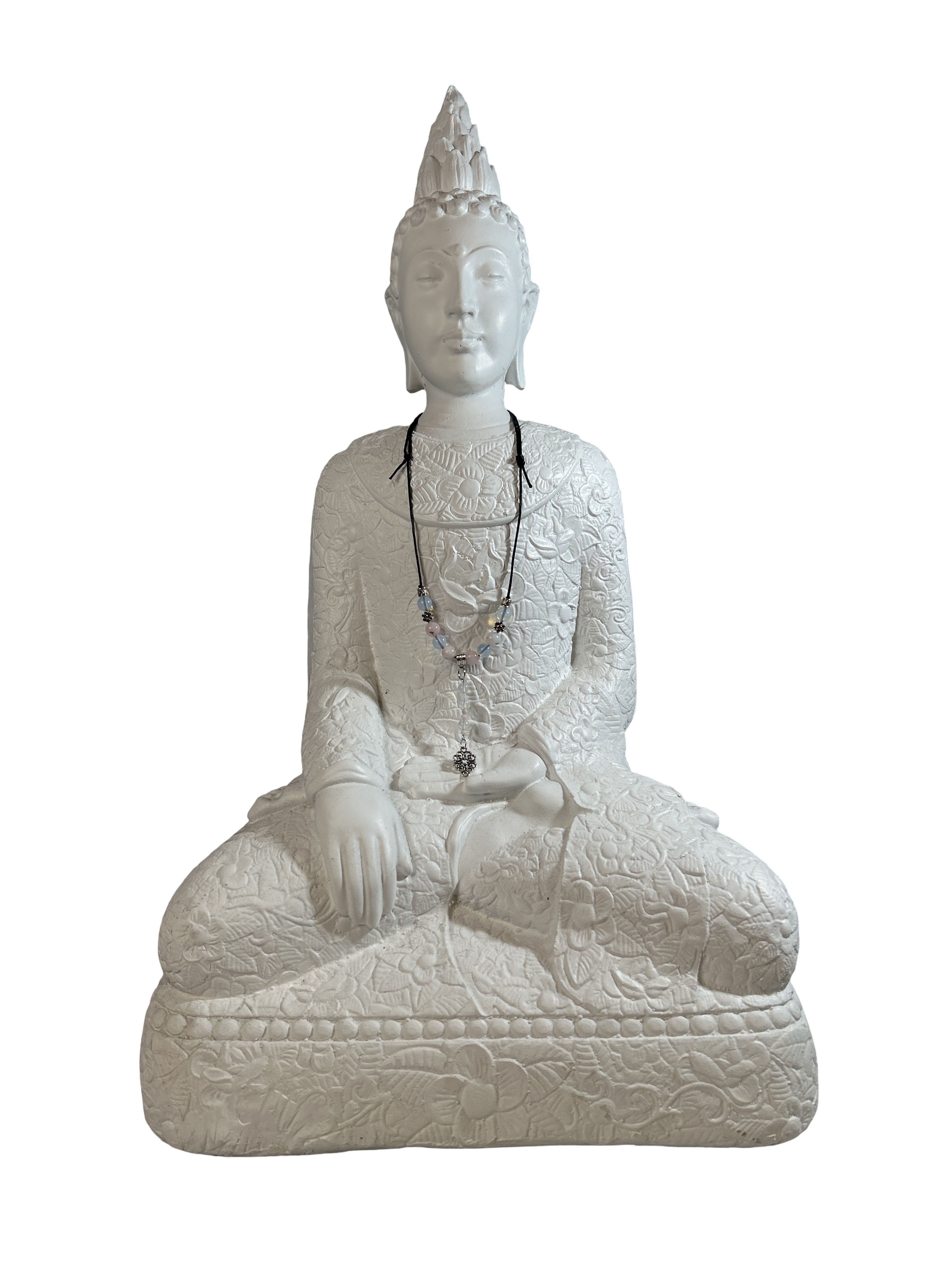 Collier ajustable opaline et opale rose