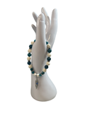Bracelet homme pierre de lave blanche et jaspe Kambaba