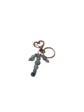 Porte clé calcédoine et cristal de roche