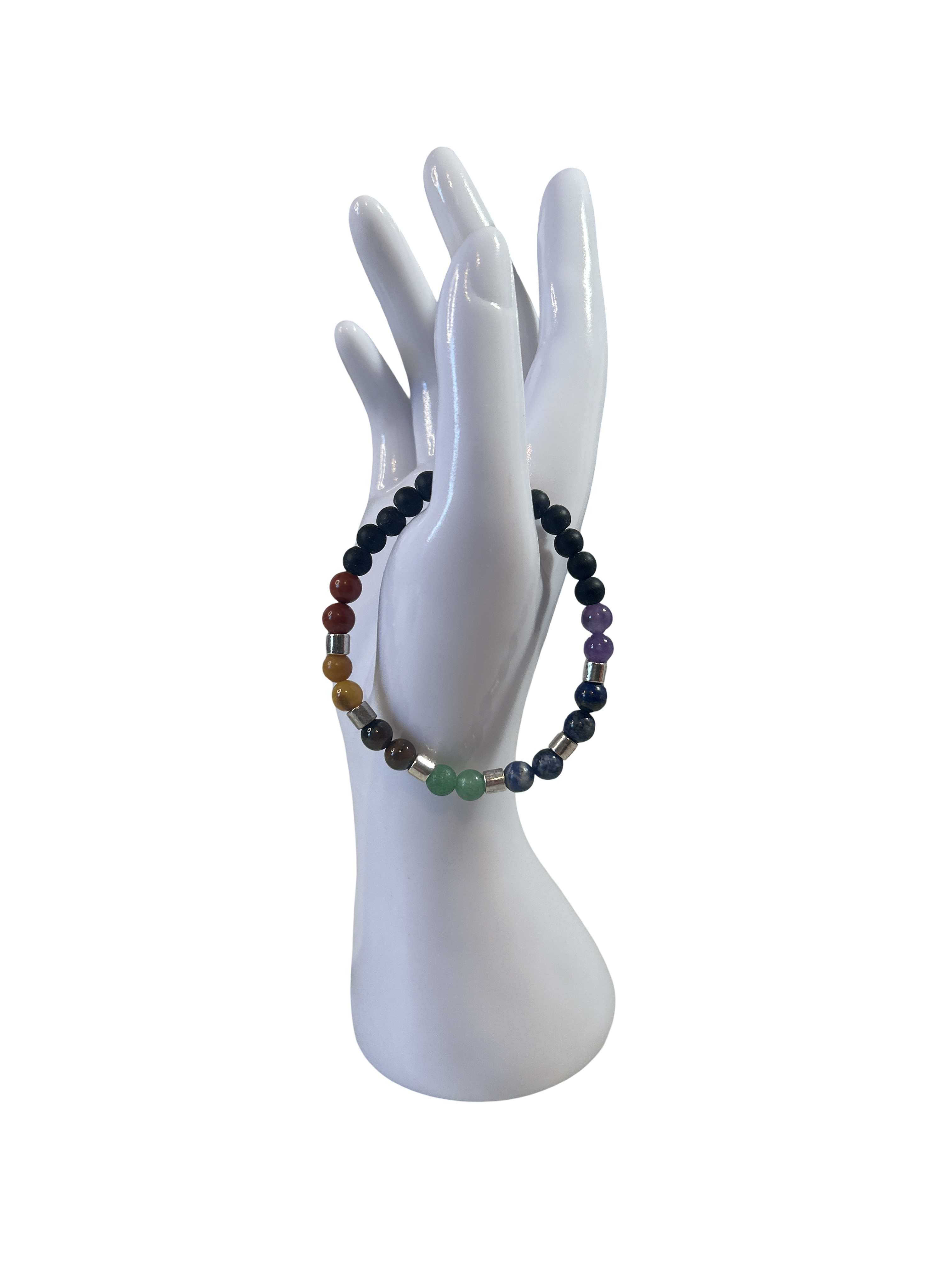 7 chakras bracelet et onyx mat