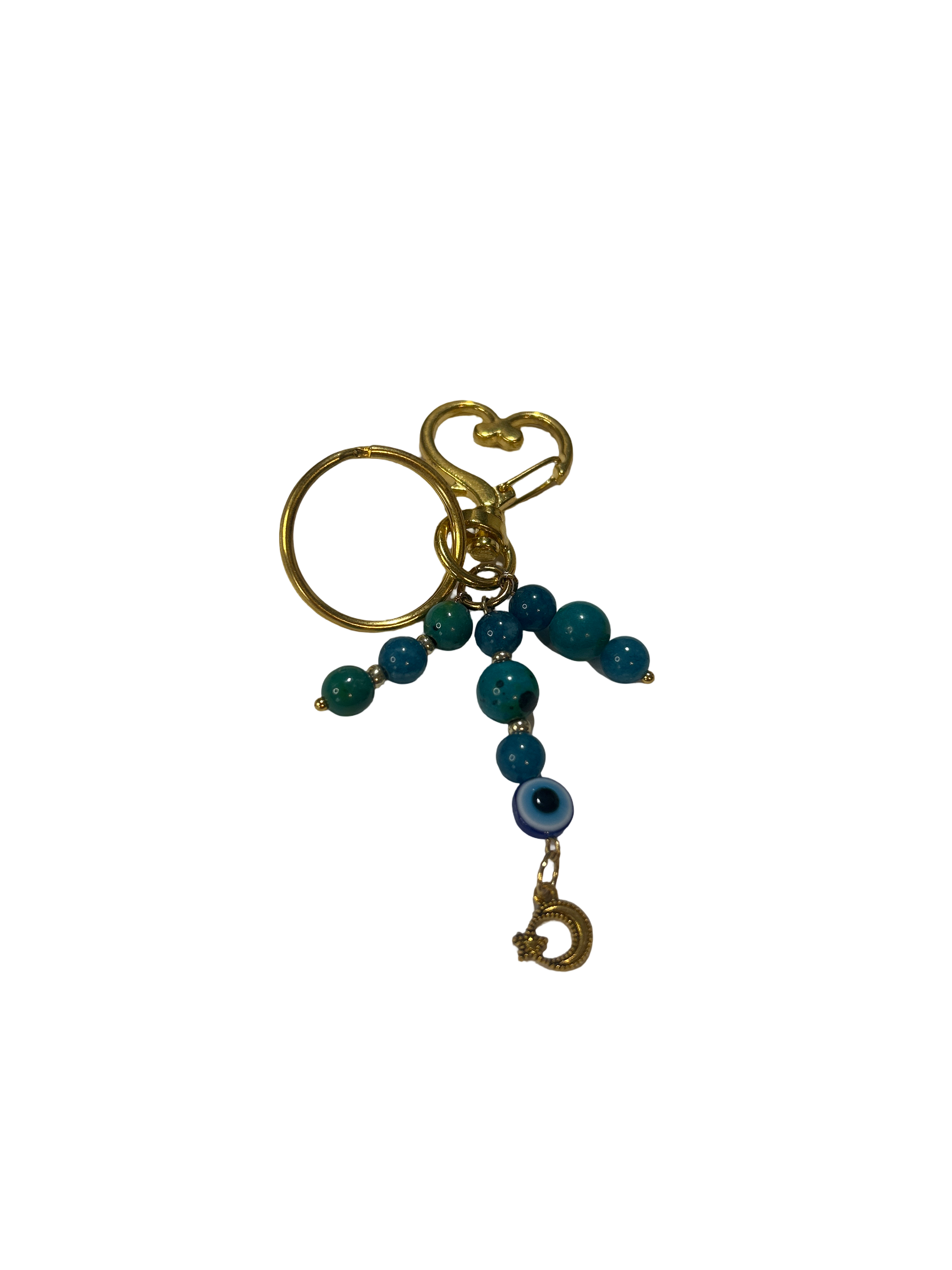 Porte clé apatite bleue et Chrysocolle