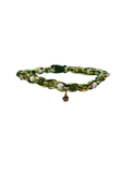 Collier tressé chien 20 pouces péridot