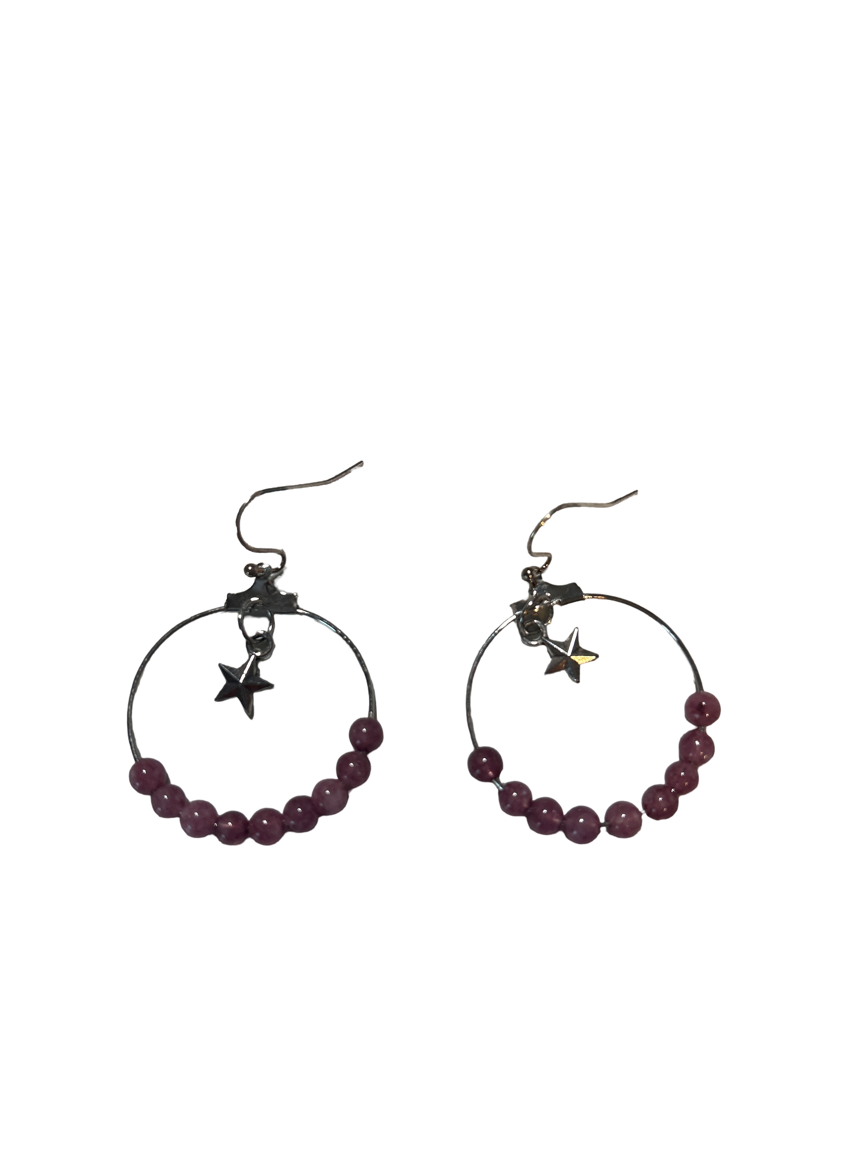 Boucle d’oreille lépidolite