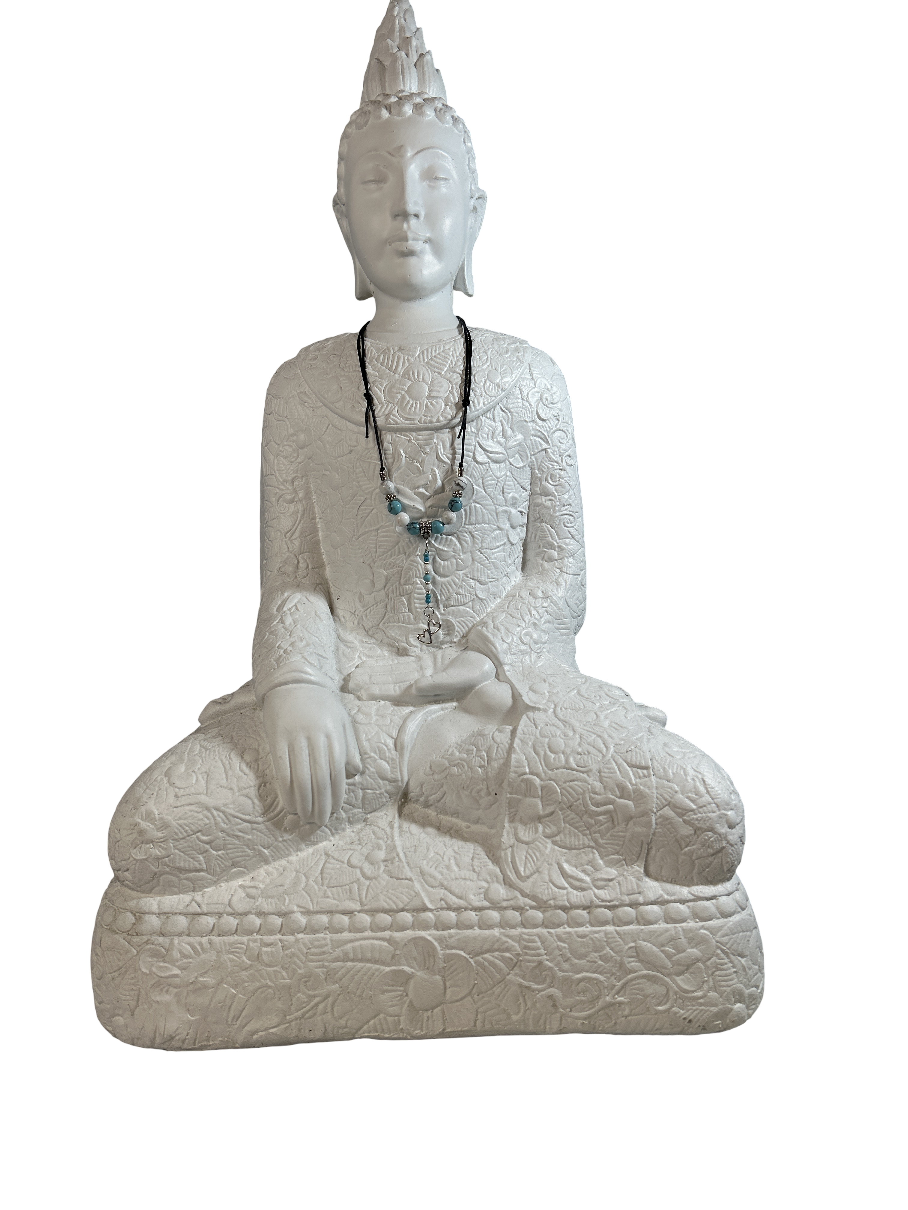 Collier ajustable turquoise et howlite