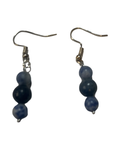 Boucle d’oreille jaspe pois bleu et lapis lazuli