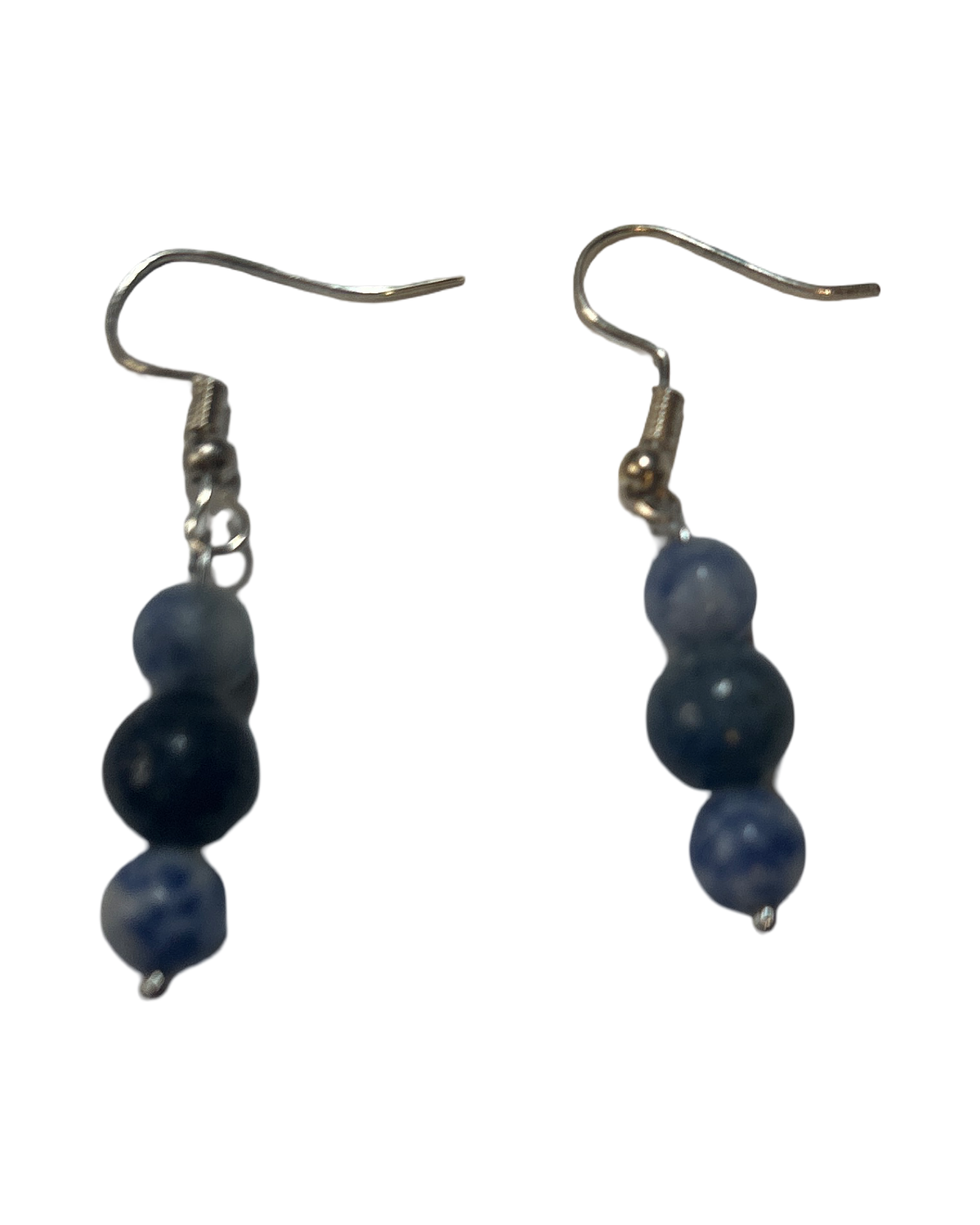 Boucle d’oreille jaspe pois bleu et lapis lazuli