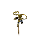 Porte clé œil de tigre et calcite jaune