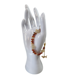 Bracelet tressé citrine et cornaline