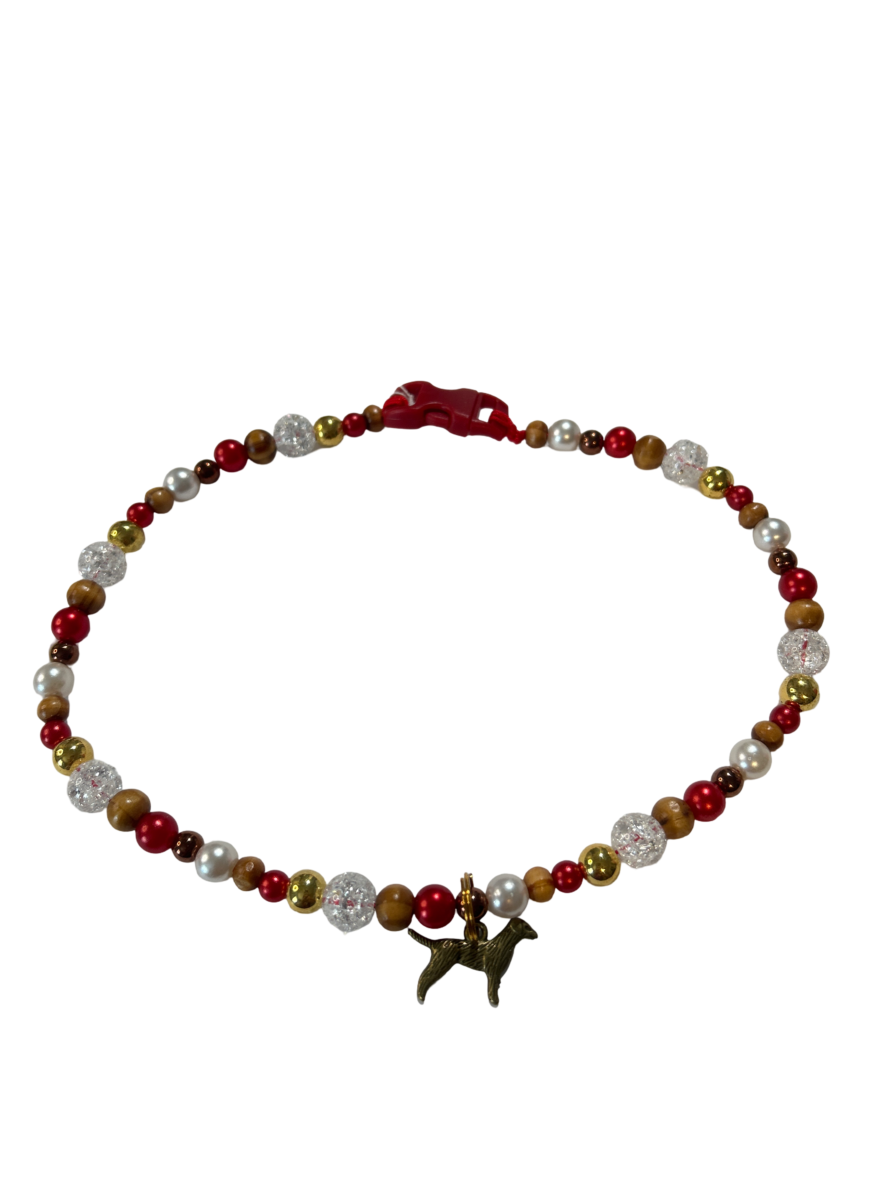 Collier chien fil nylon 17 pouces Quartz naturel fissuré