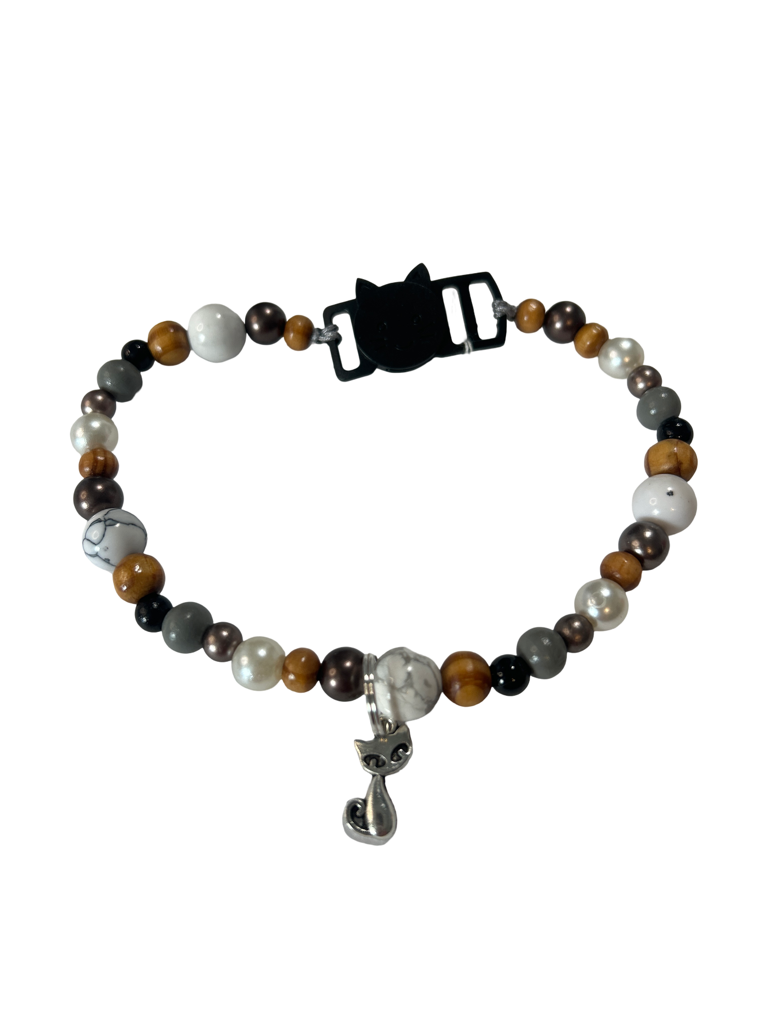 Collier chat fil nylon 10.5 pouces Howlite