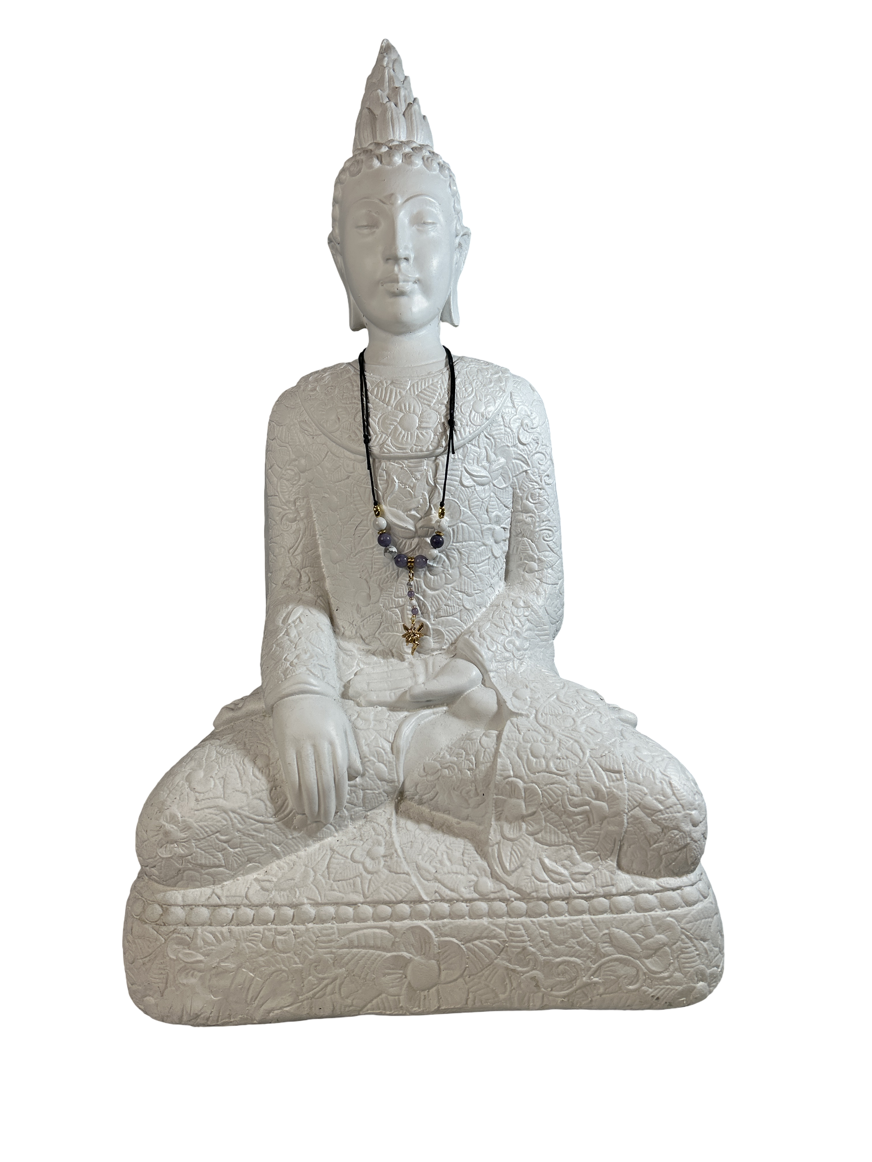 Collier ajustable Angélite et howlite