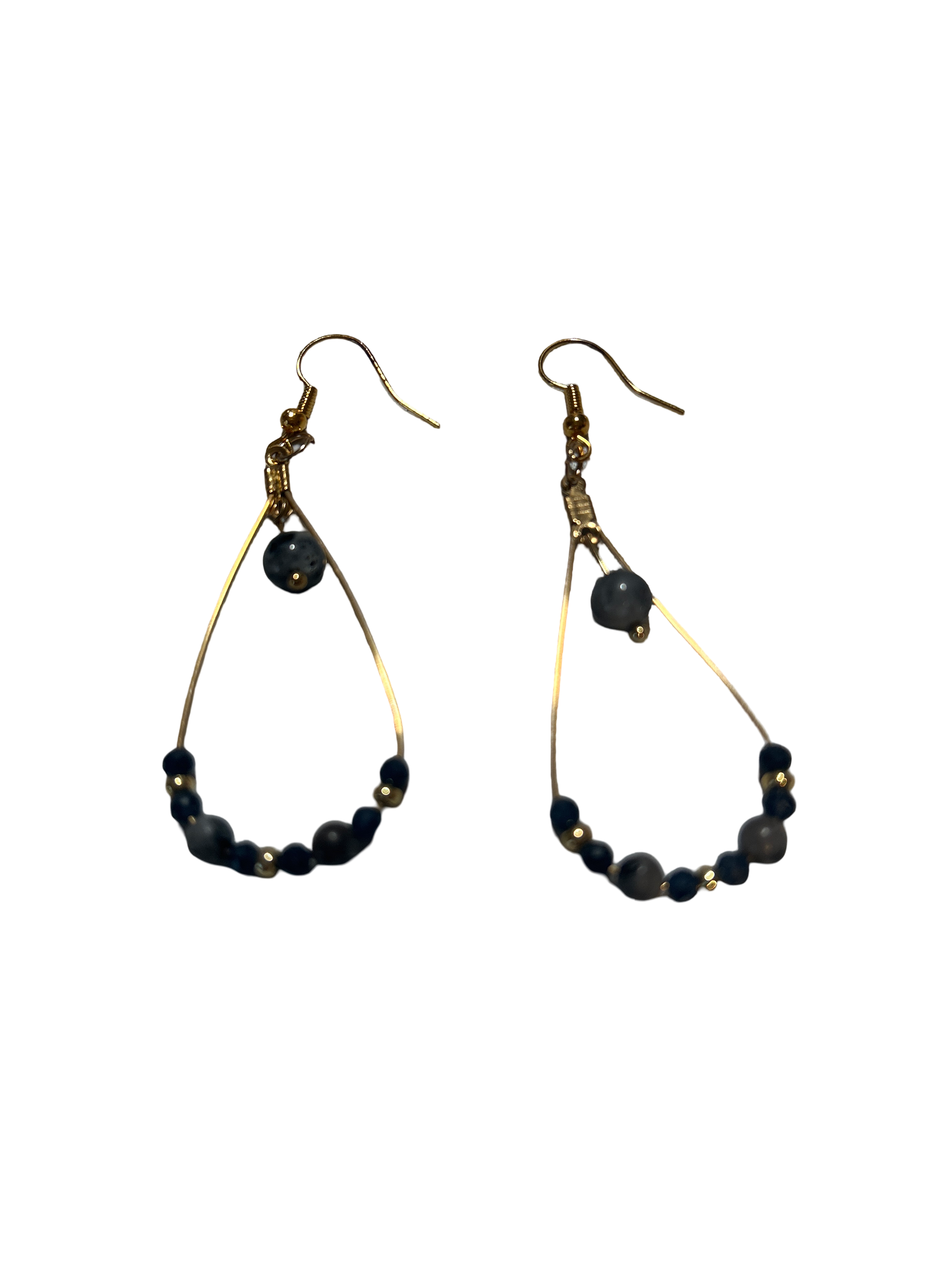 Boucle d’oreille saphir et labradorite