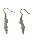Boucle d’oreille quartz rose et cristal de roche