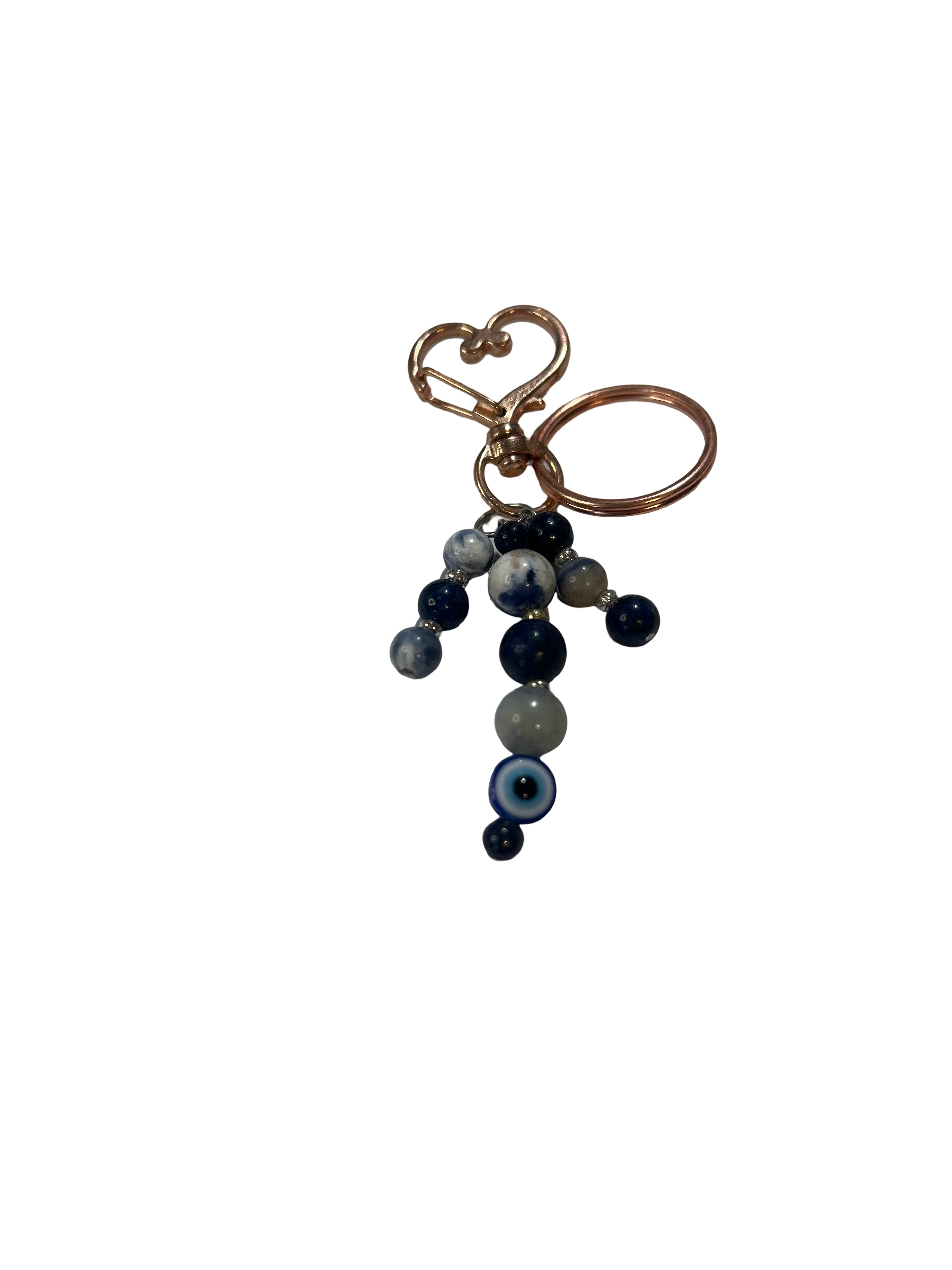 Porte clé sodalite et lapis lazuli