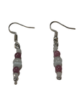 Boucle d’oreille pierre de lune et lépidolite
