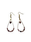 Boucle d’oreille Rhodonite et rhodochrosite