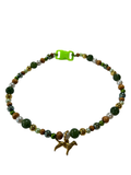 Collier chien fil de nylon 17 pouces péridot
