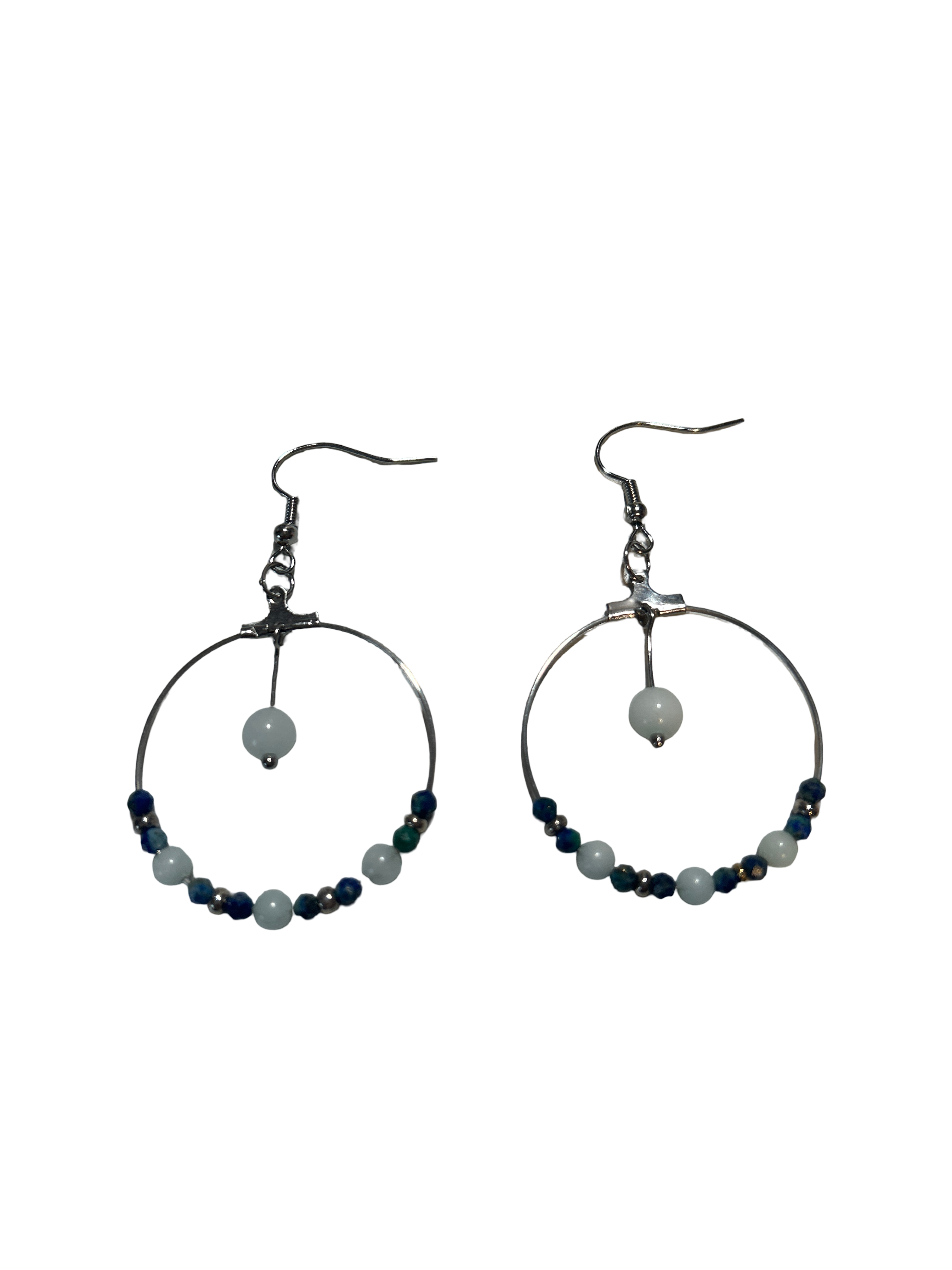 Boucle d’oreille Chrysocolle et amazonite