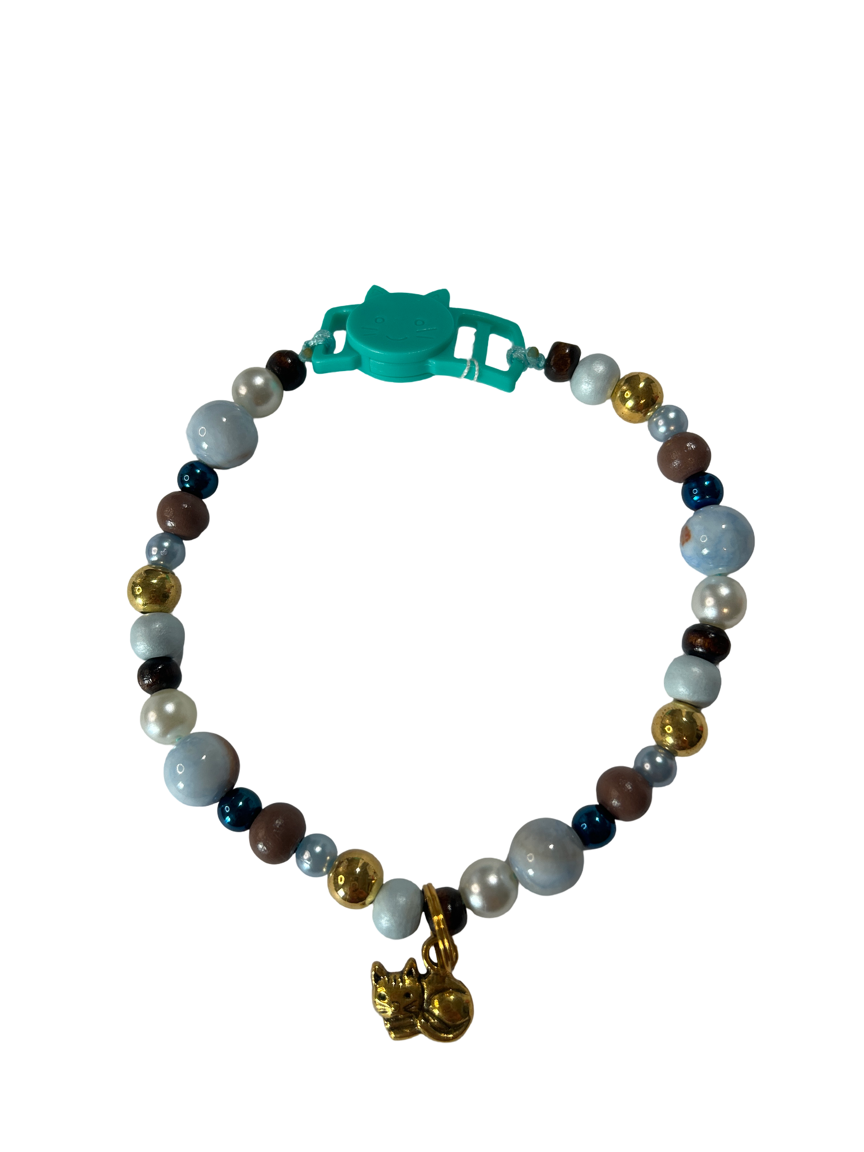 Collier chat fil nylon 10 pouces calcédoine