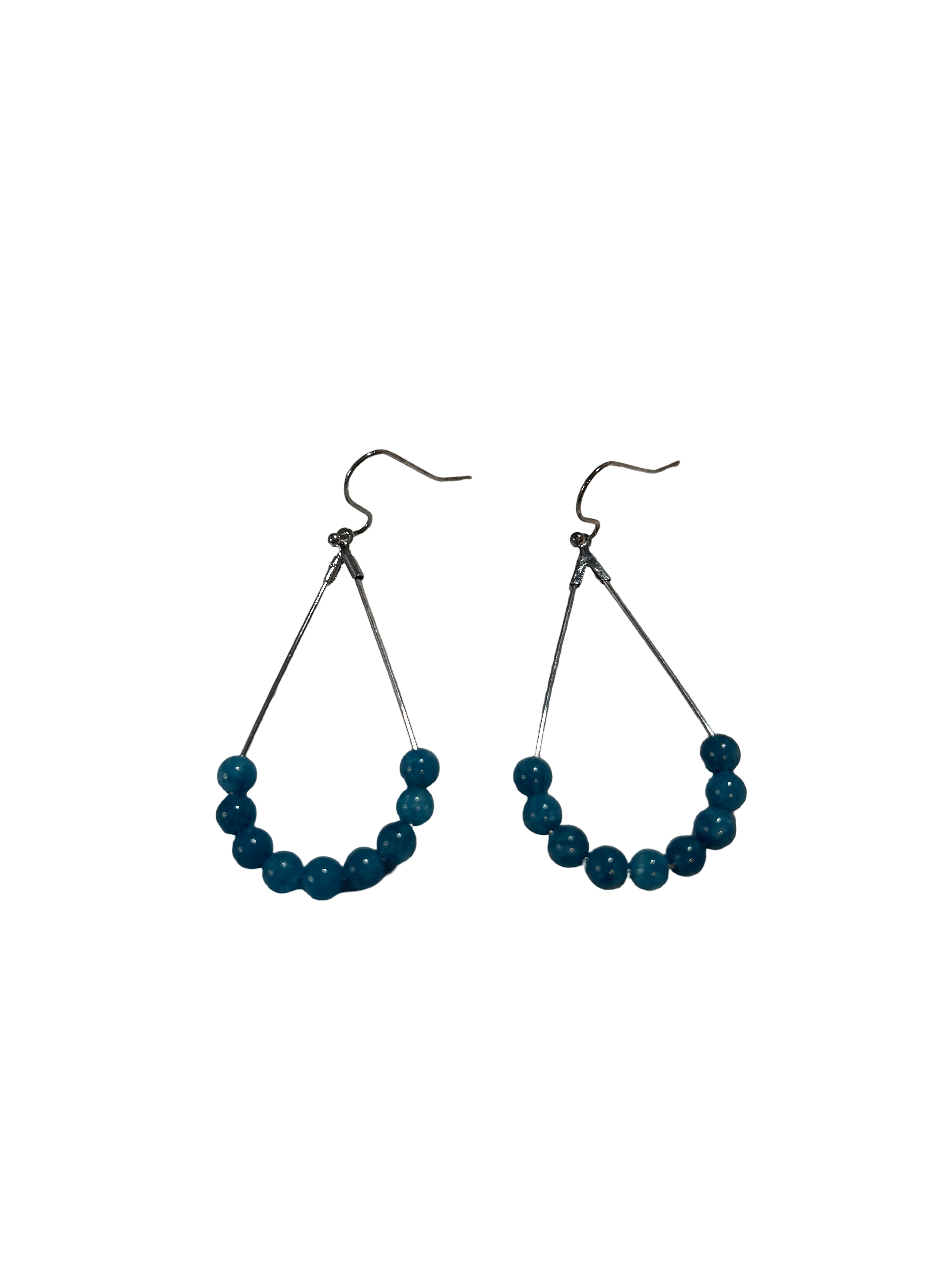 Boucle d’oreille apatite bleue
