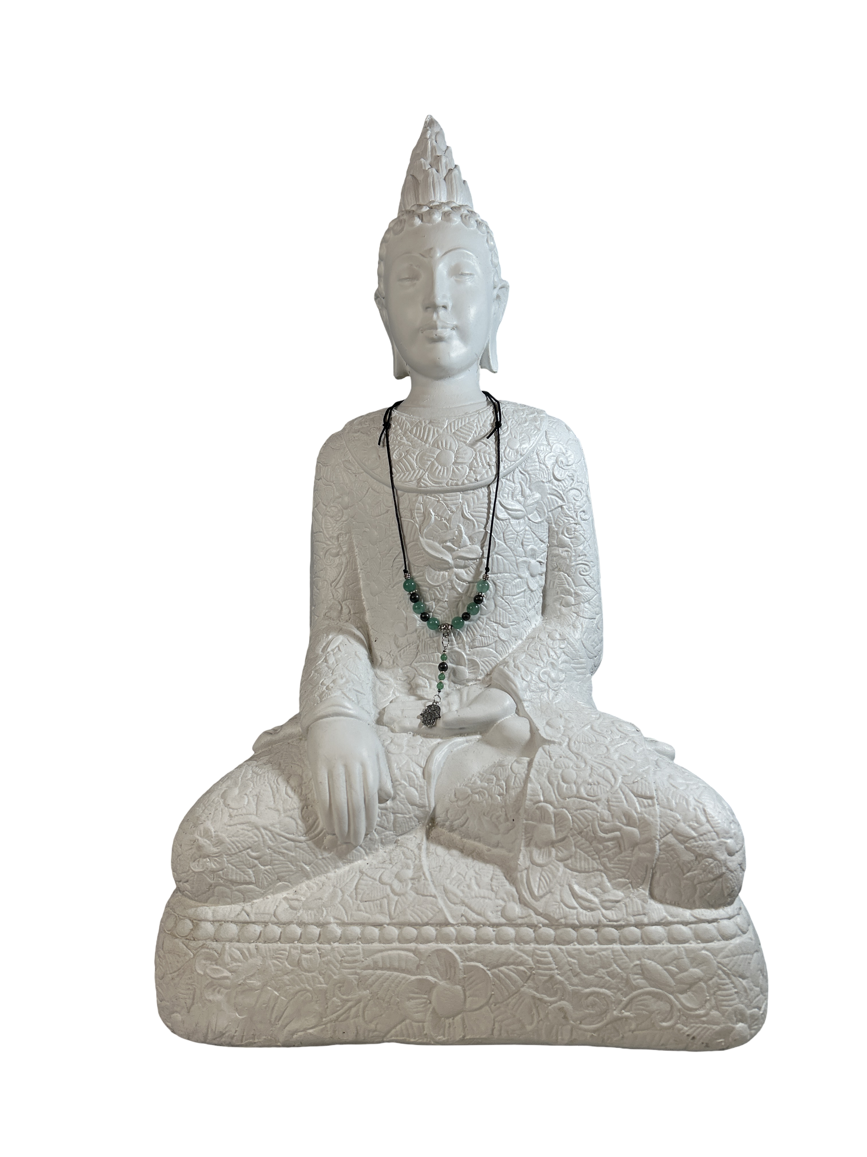 Collier ajustable aventurine verte et hématite brute