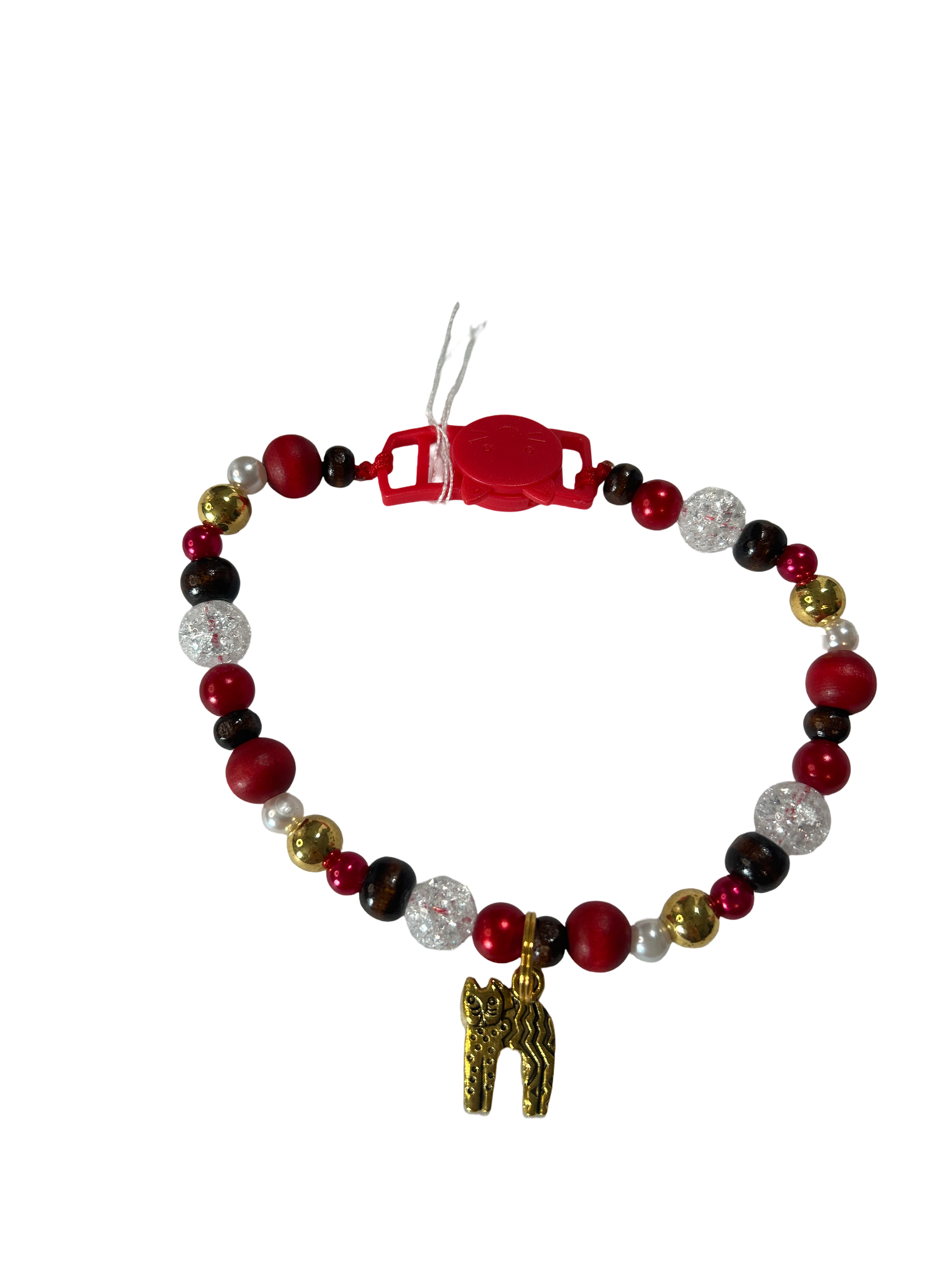 Collier chat fil nylon 10 pouces quartz naturel fissuré