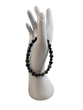 Bracelet homme obsidienne neige