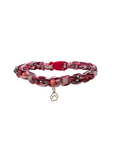 Collier tressé chien 16 pouces Quartz rose