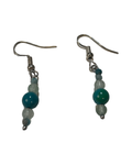 Boucle d’oreille Chrysocolle et fluorite
