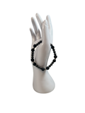 Bracelet homme hématite brute et pierre de lave
