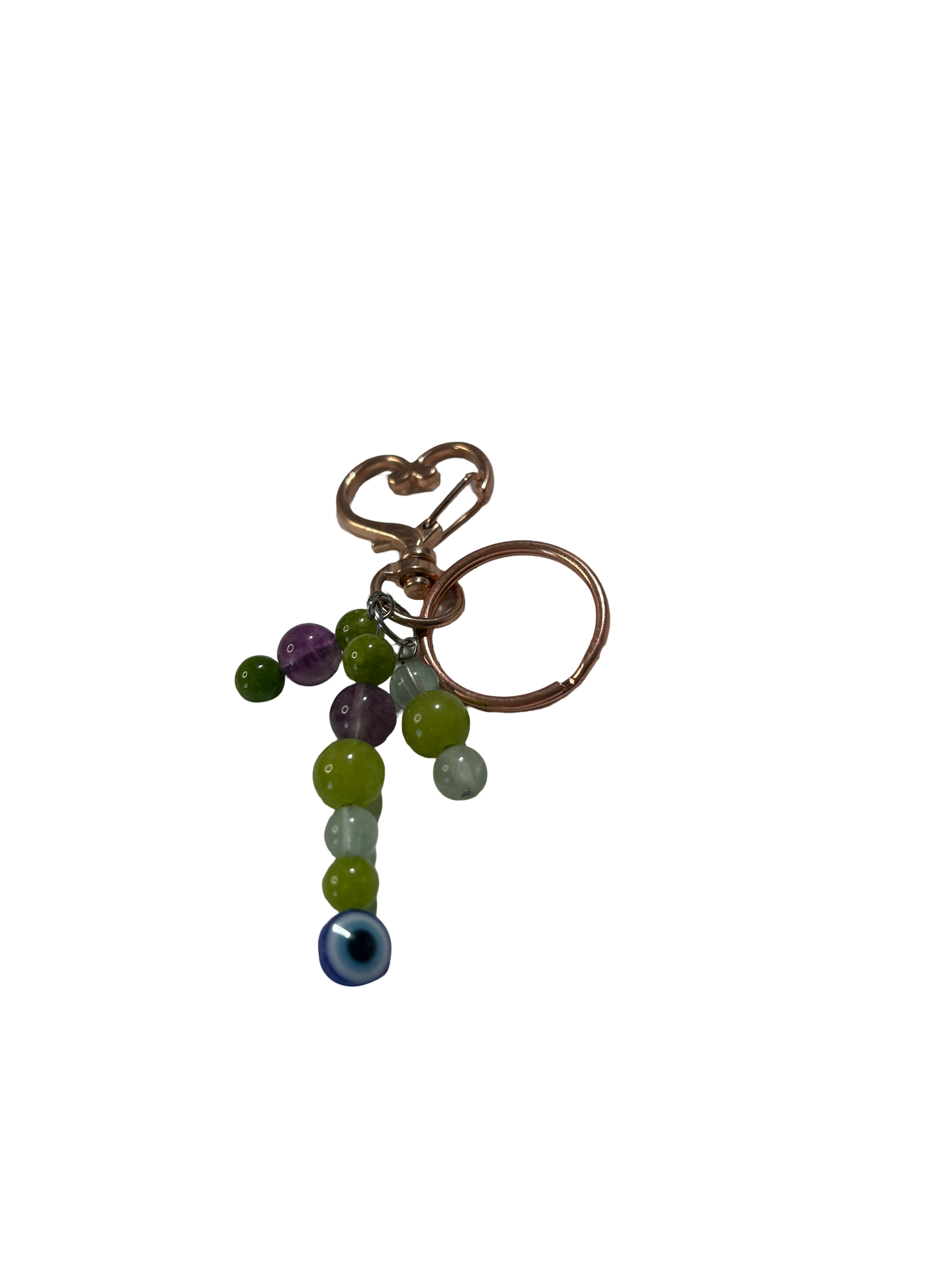 Porte clé péridot et fluorite