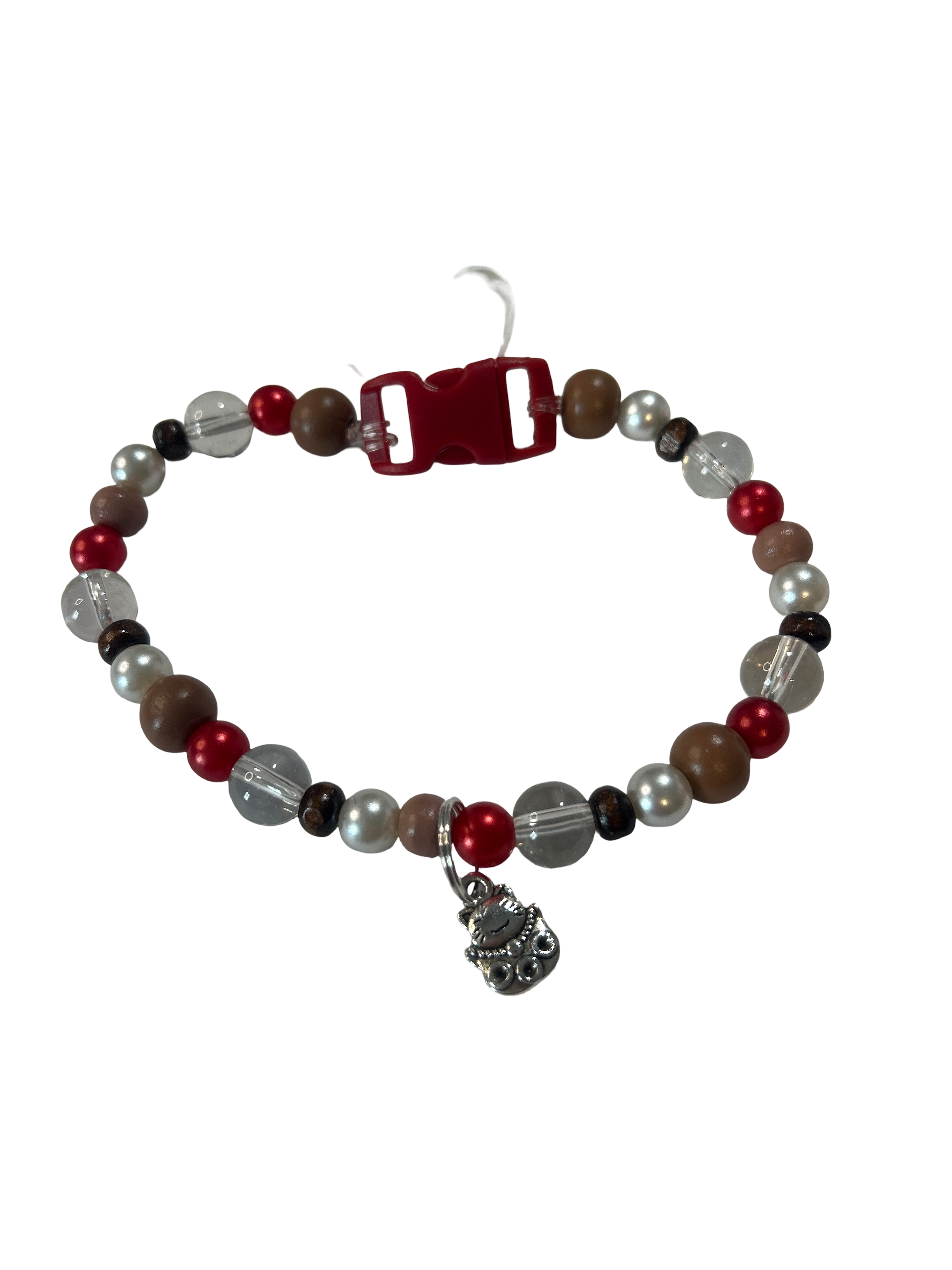 Collier chat fil élastique 10 pouces cristal de roche