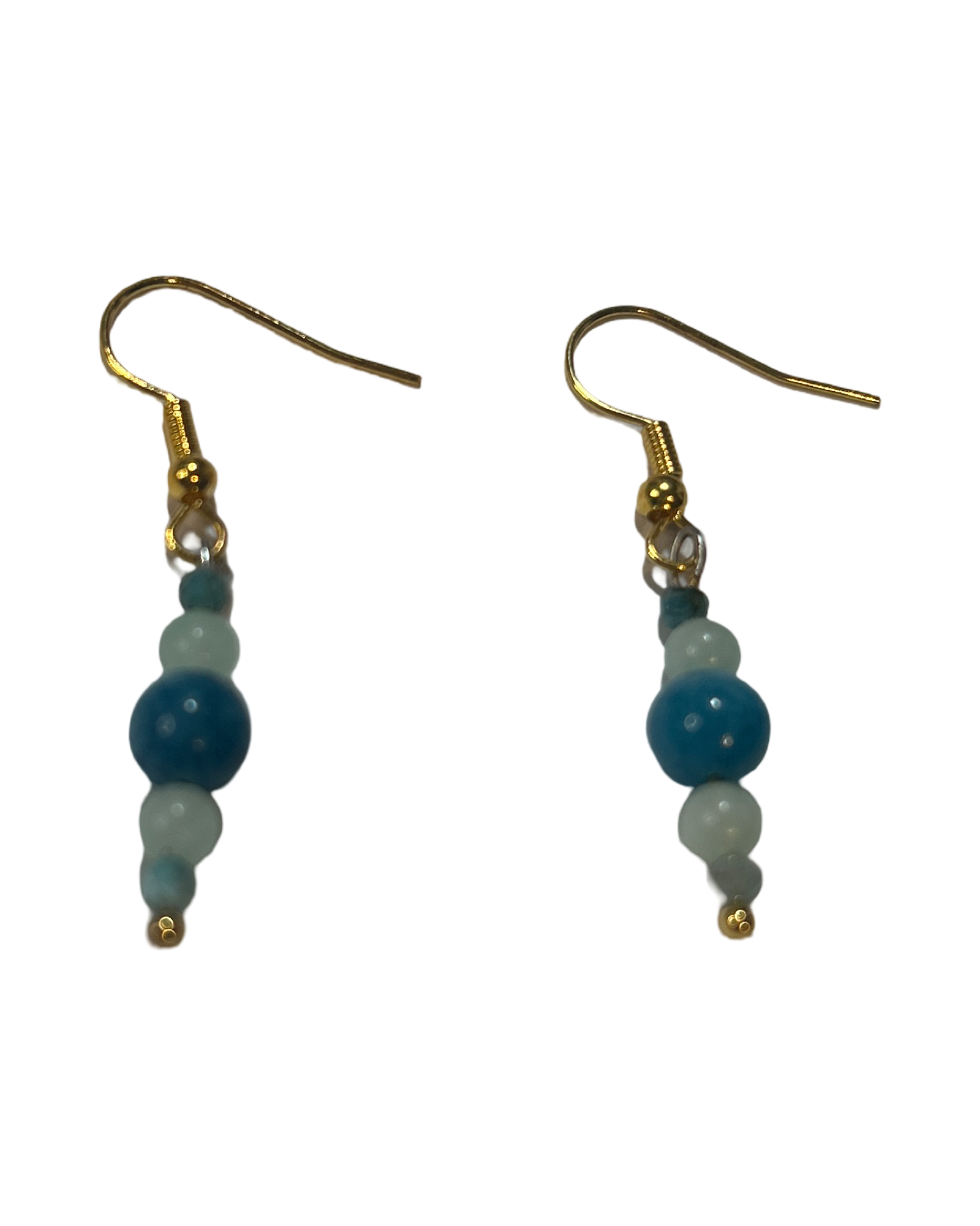 Boucle d’oreille amazonite et apatite bleue