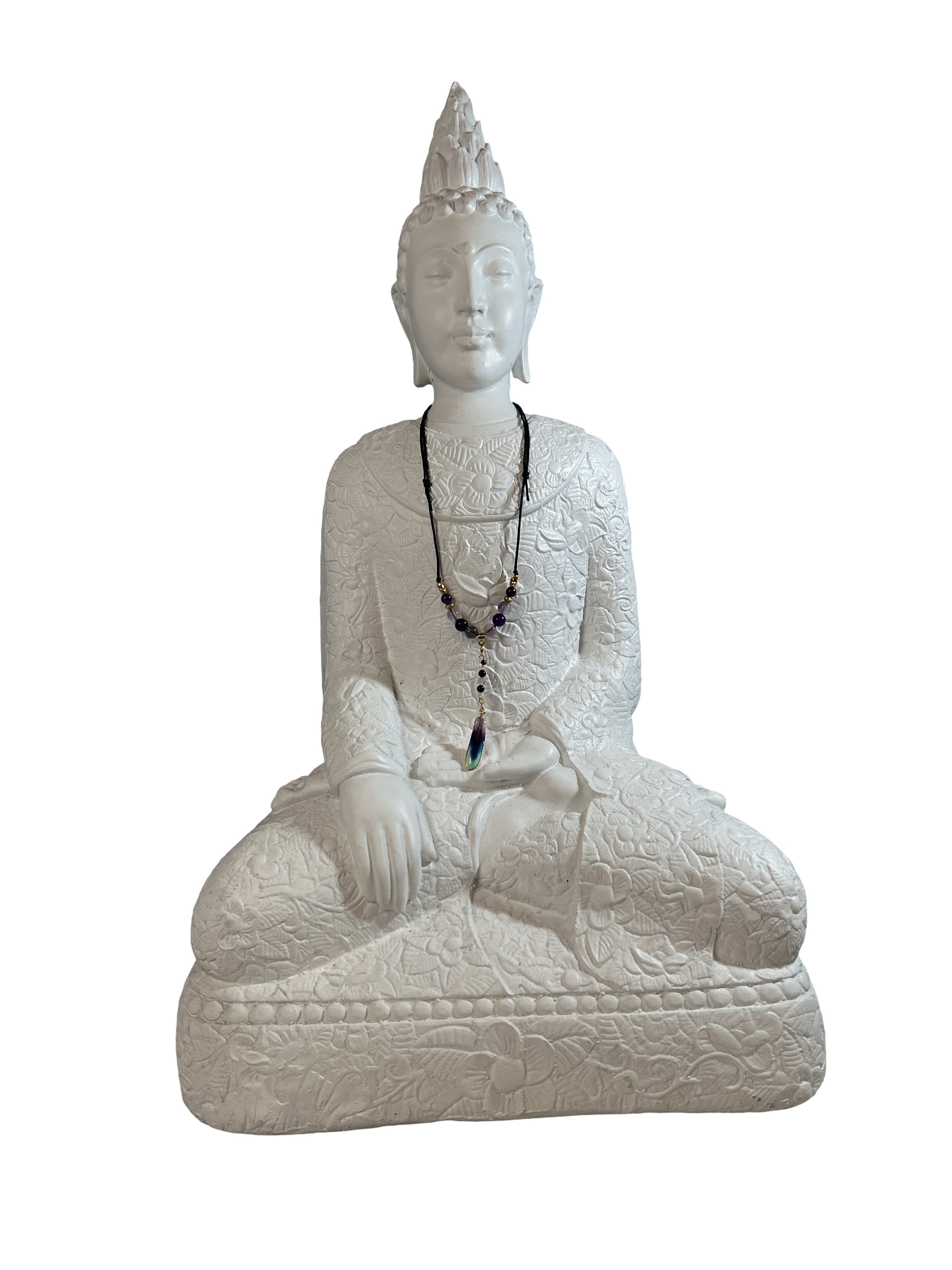 Collier ajustable améthyste et fluorite