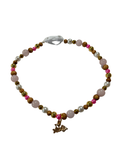 Collier chien fil de nylon 14.5 pouces Quartz rose