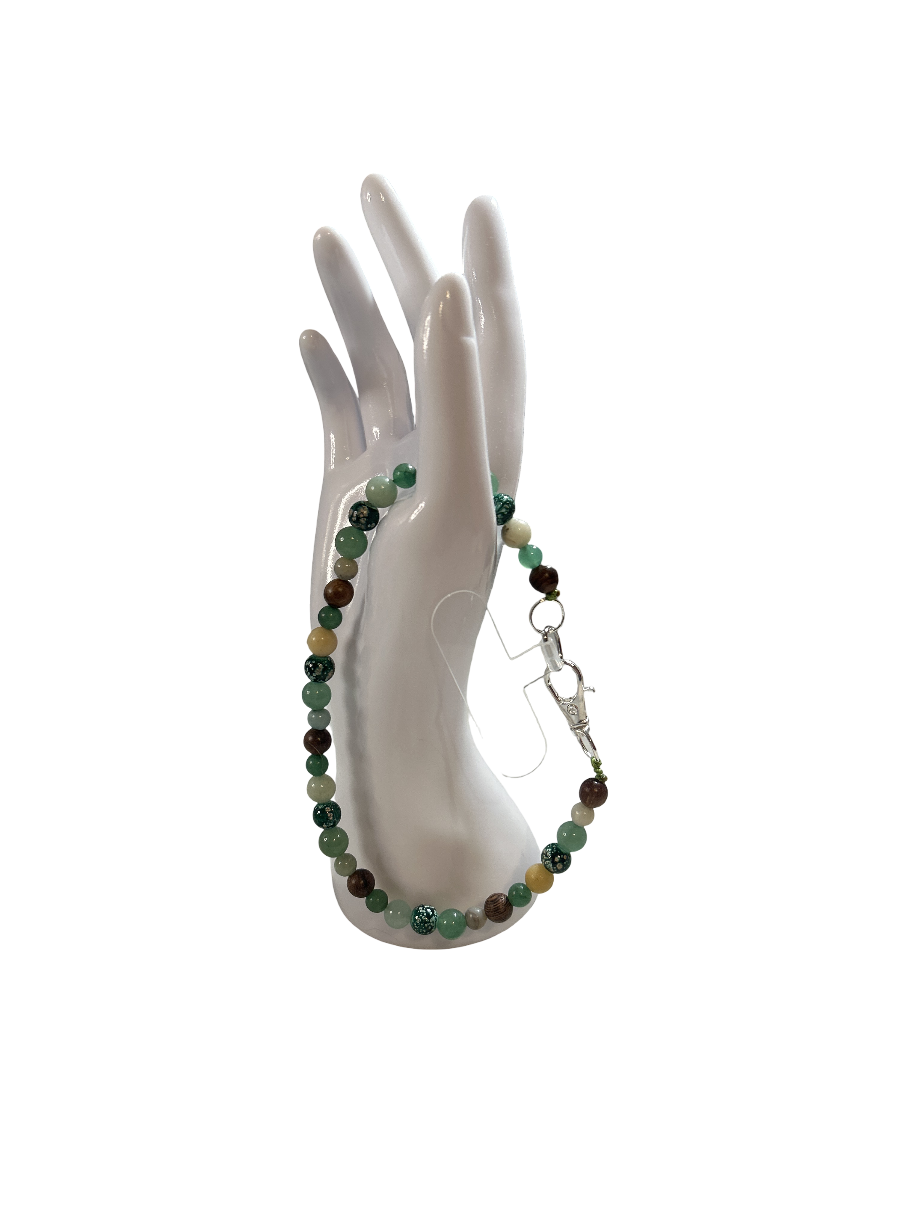 Attache cellulaire aventurine verte et amazonite
