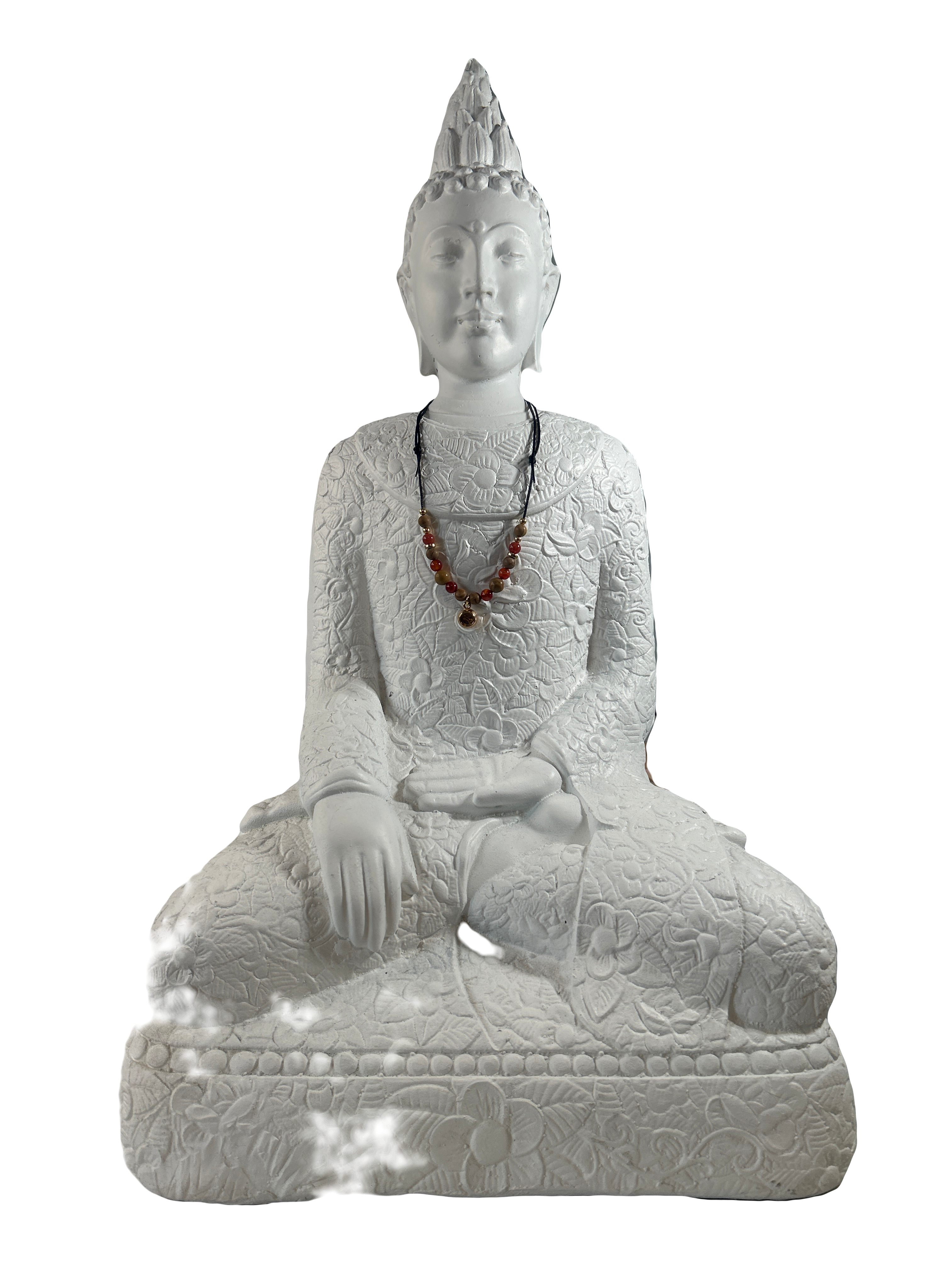 Collier enfants ajustable cornaline et bois fossilisé