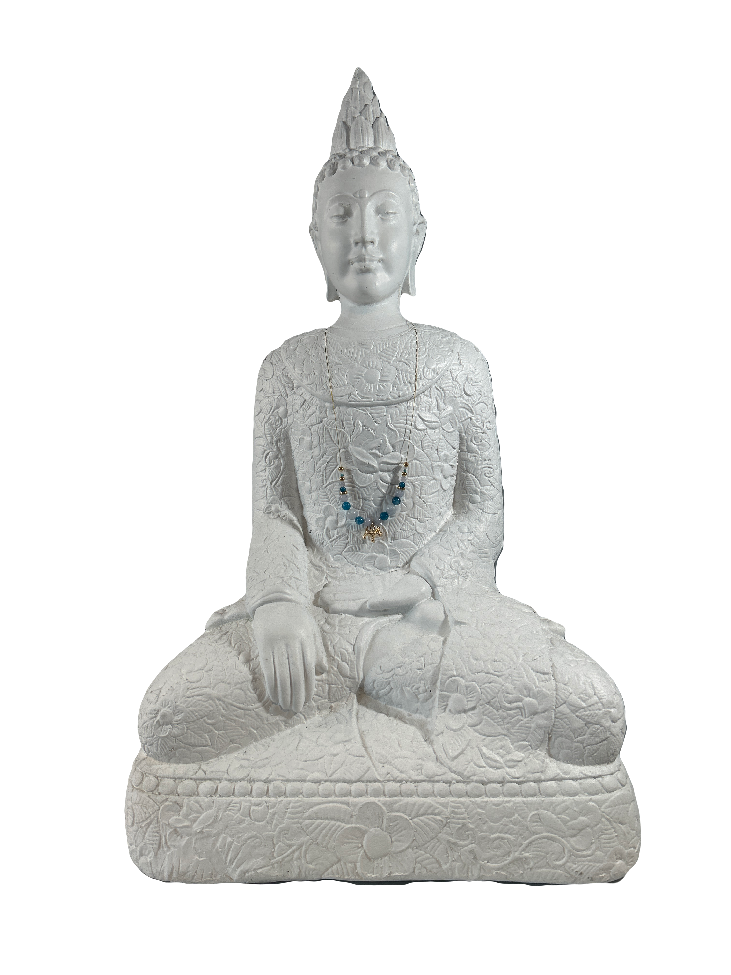 Collier enfants sur fil apatite bleue et aigue marine