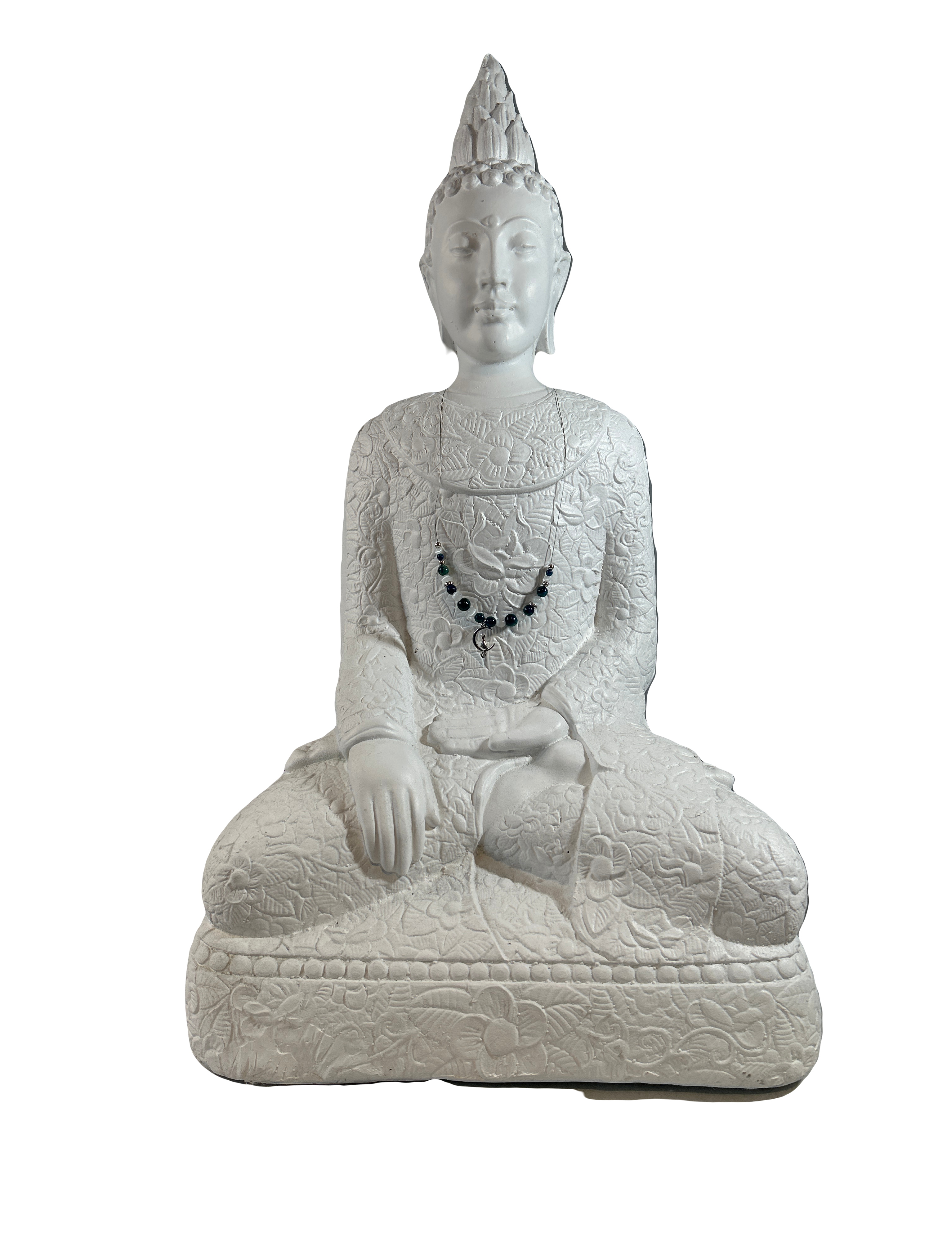 Collier enfants sur fil pierre de lune et œil de tigre bleu