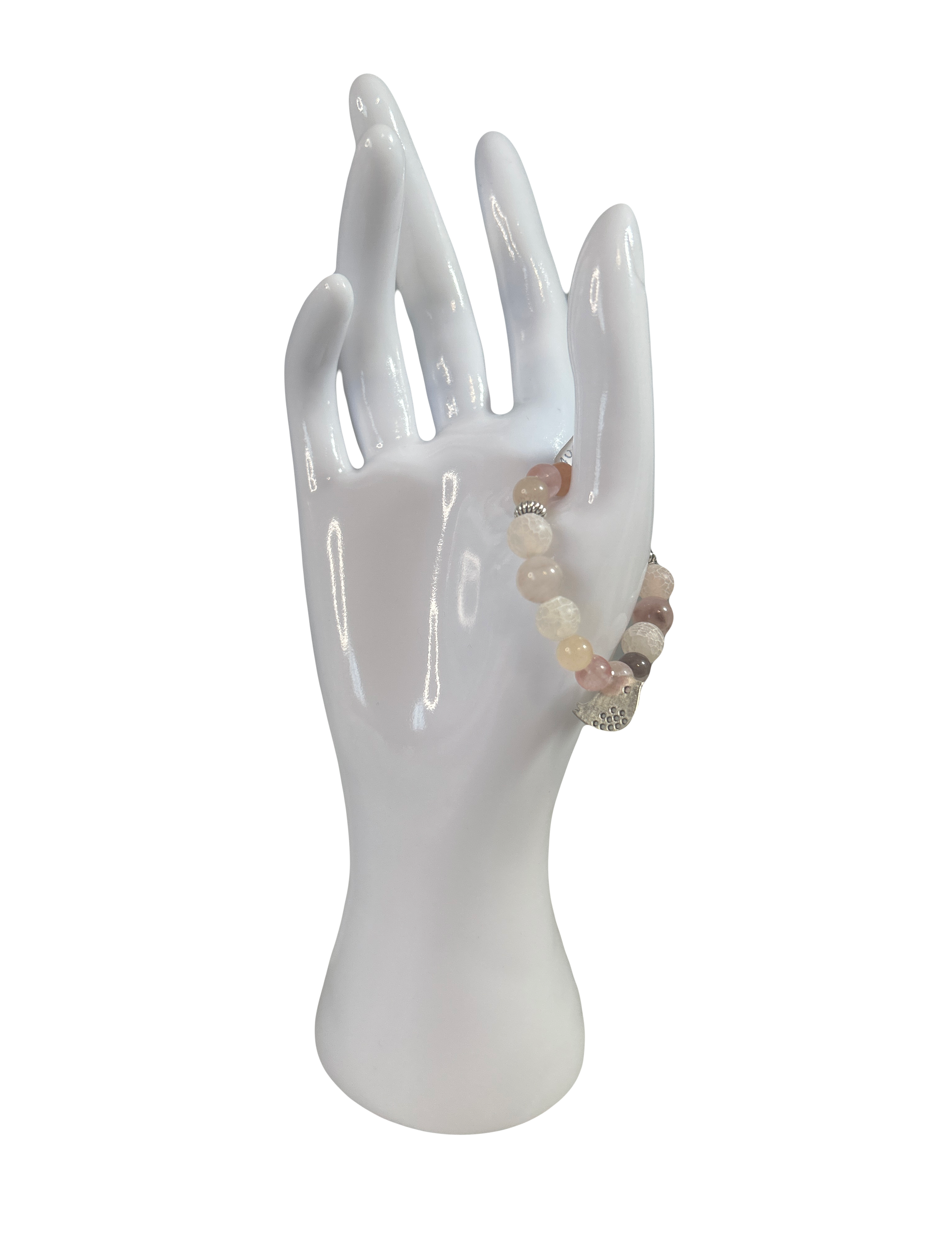 Bracelet enfants 2-5 ans aventurine rose et quartz cerise