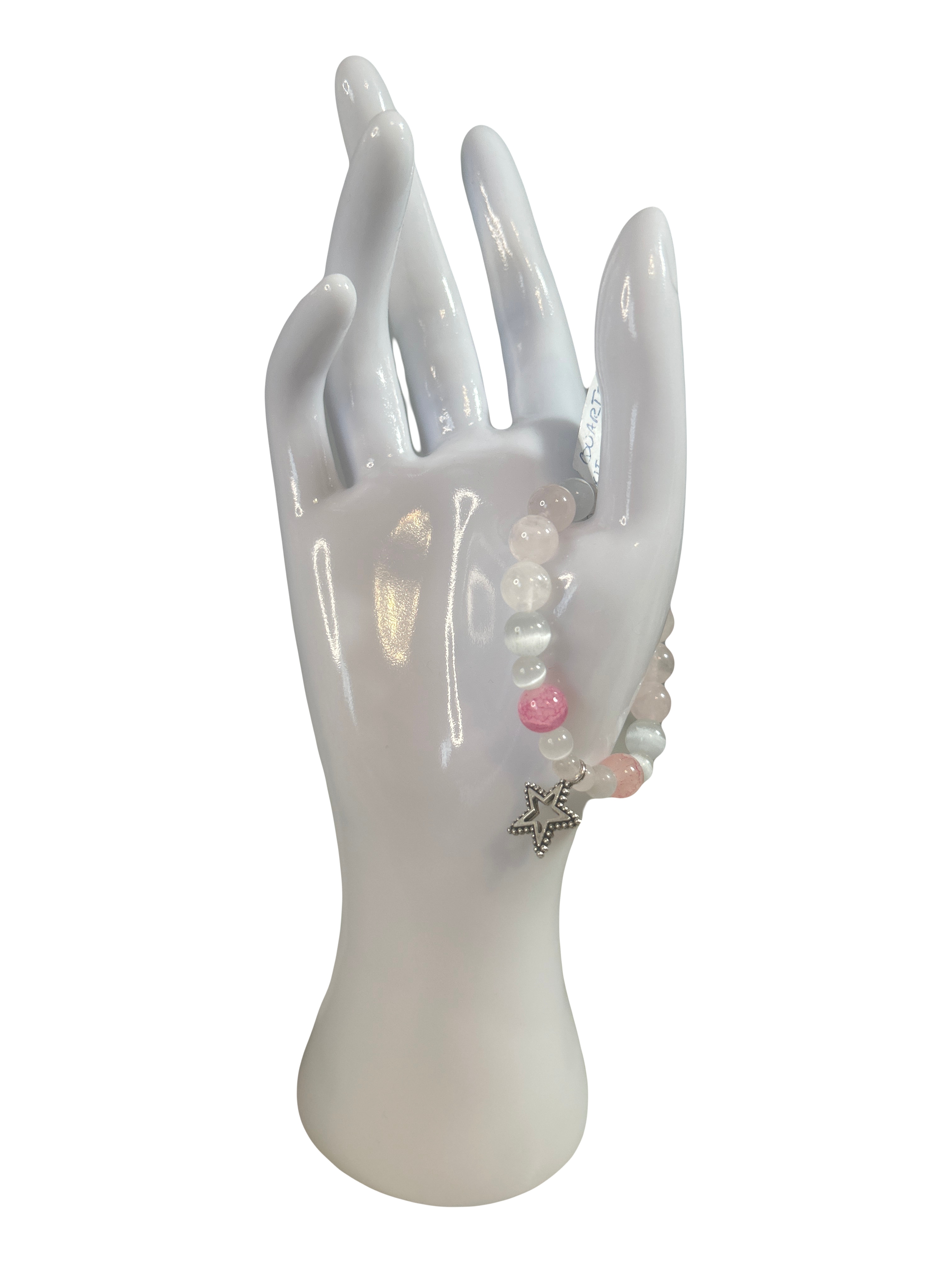 Bracelet enfants 2-5 ans quartz rose et pierre de lune